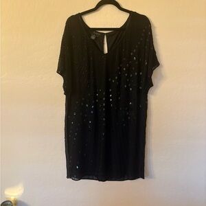 J Kara Beaded Black Cocktail Dress Label Detail